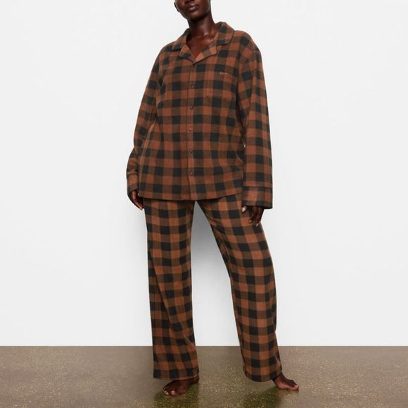 CT1032a NWT Skims Fleece Plaid Sleep Top 2X.